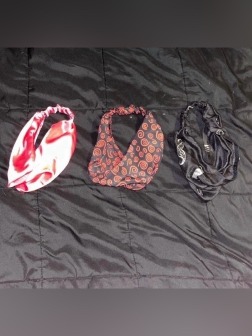 Women’s Pink, Red and Black Headband Set - Stylish Elastic Hairbands